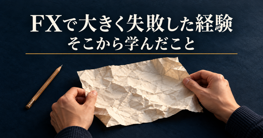 FXで大きく失敗した経験とそこから学んだことを振り返る記事のアイキャッチ画像